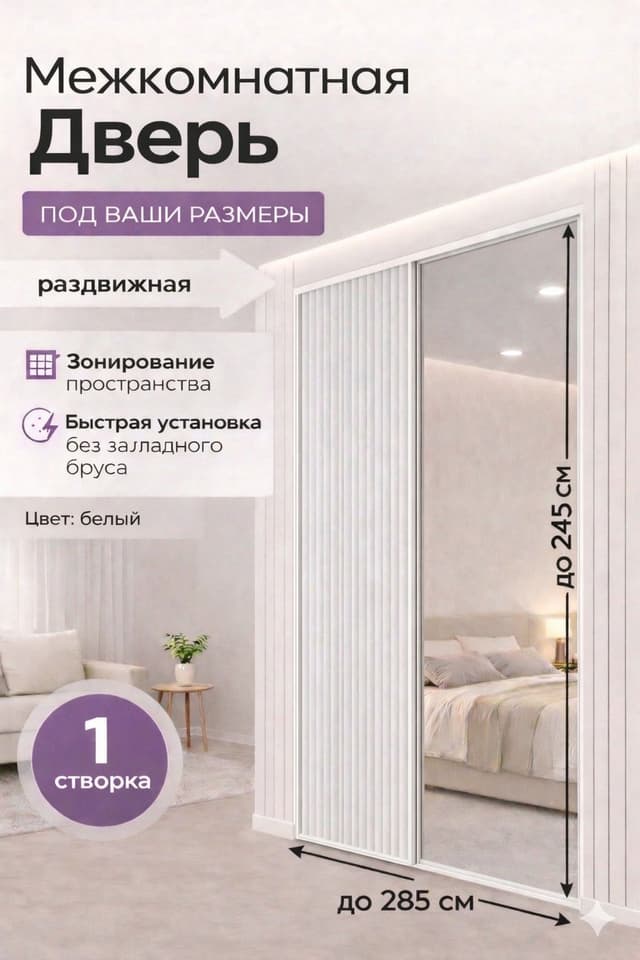 Дверь-перегородка плиссе
