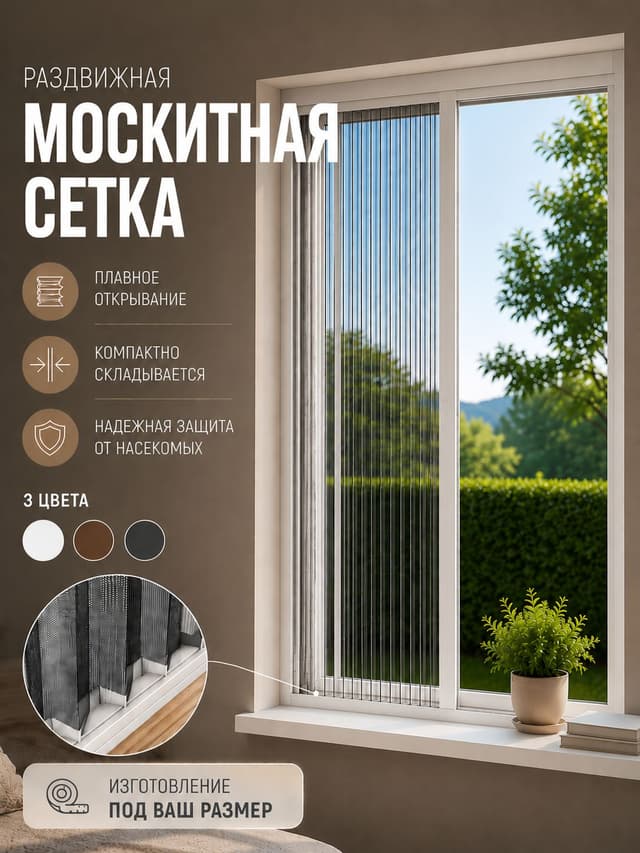 Москитная сетка плиссе