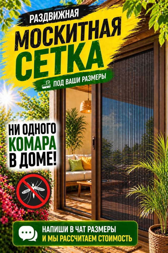 Москитная сетка плиссе